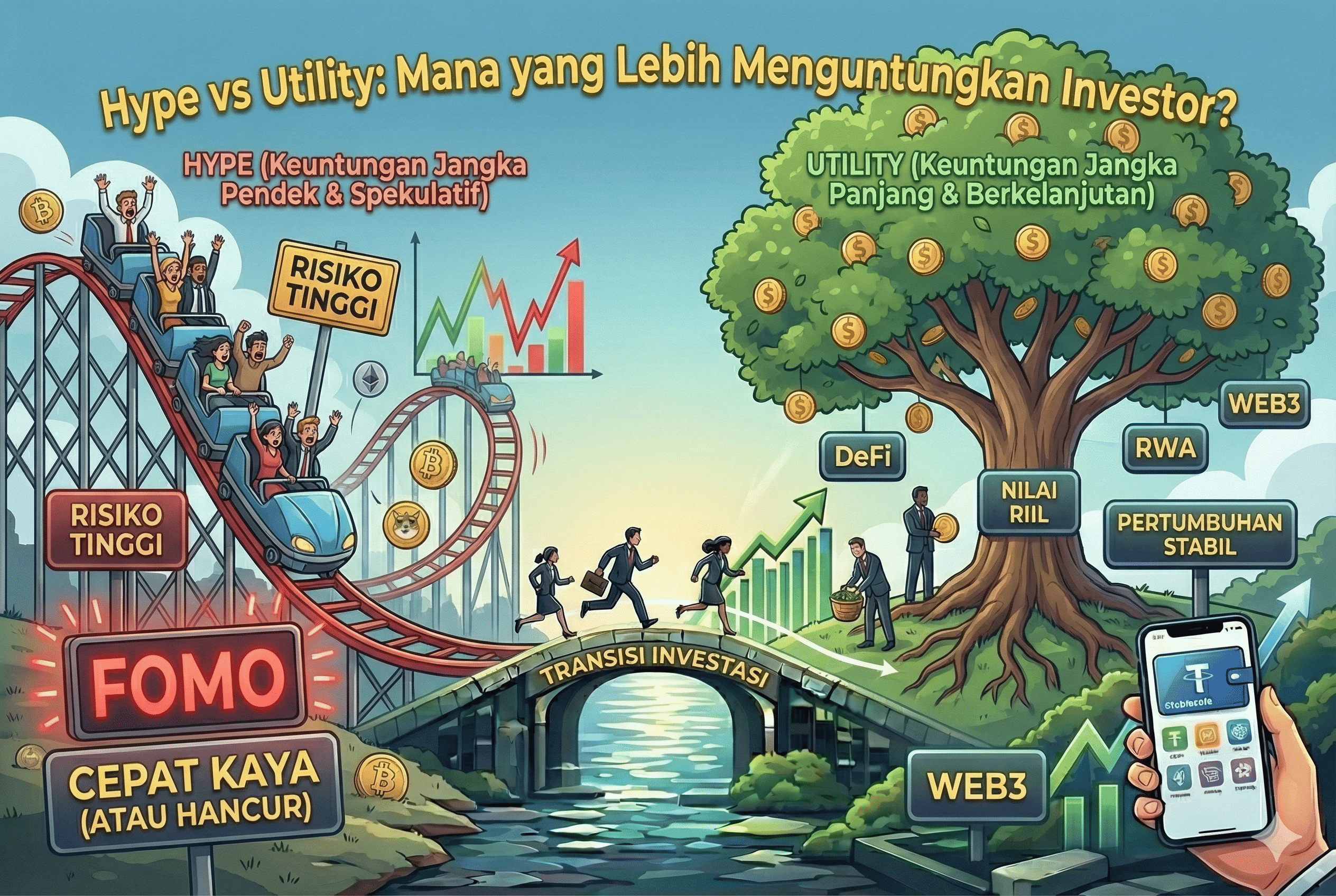 Hype vs Utility: Mana yang Lebih Menguntungkan Investor?